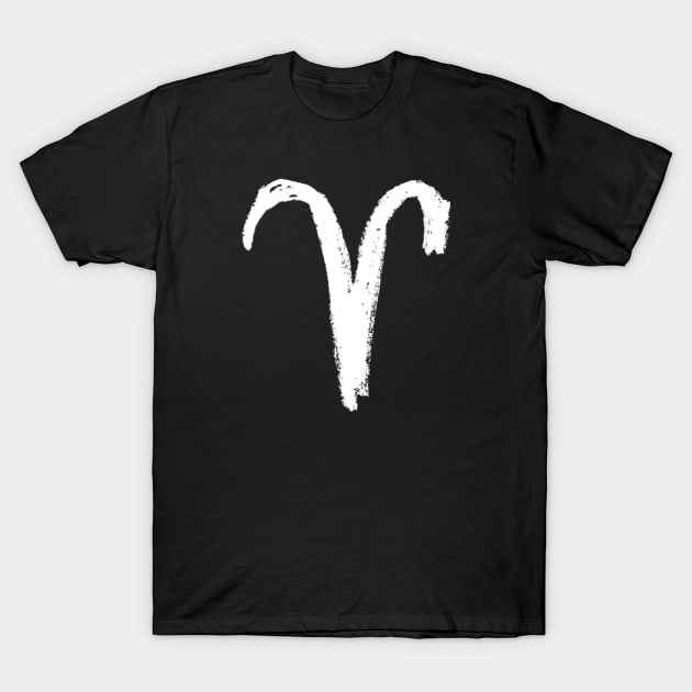 Widder, Ram, Aries Zodiac Sign T-Shirt by badlydrawnbabe